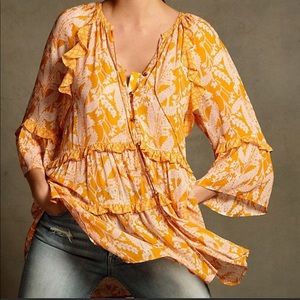 NWT Anthropologie Mia Tiered Tunic Size M